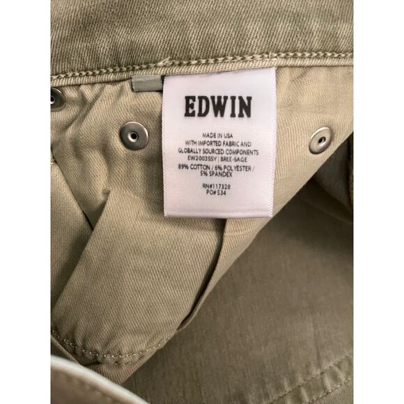 NWT EDWIN BREE High Rise Crop Women's Jeans in Sage Green Sz 31 - Picture 9 of 11